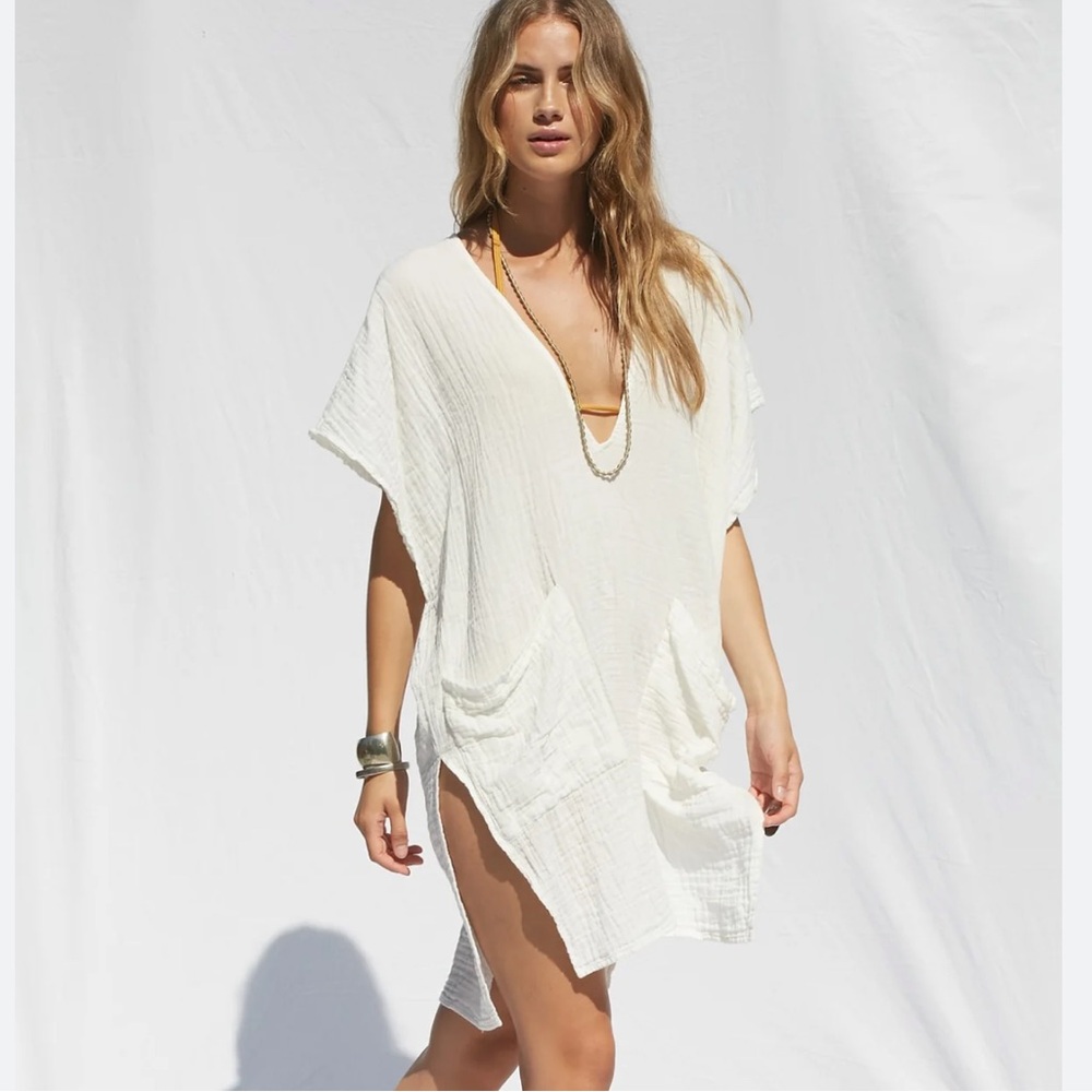 Jens Pirate Booty sheer white kaftan o/S